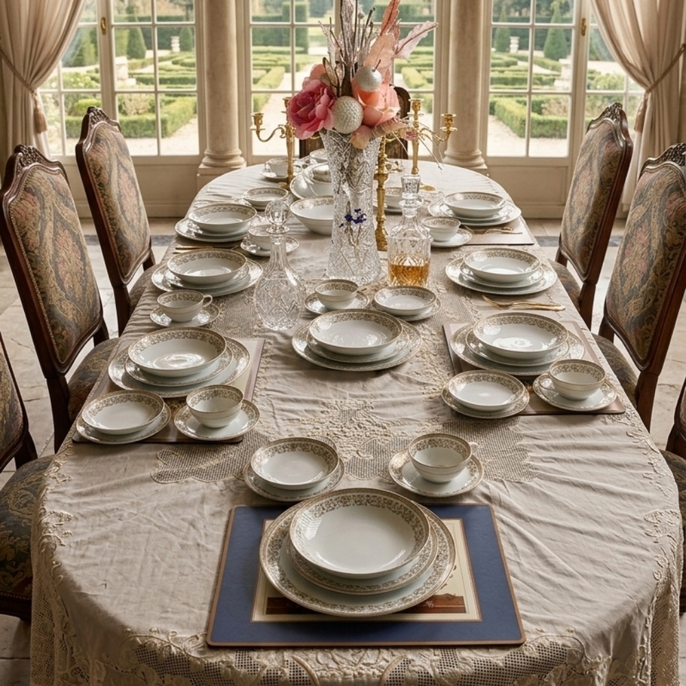 Noritake GRACELYN 61 PIECES_  8 PLACE SETTING FAMILY TABLE + 5 PC‎ Hostess.